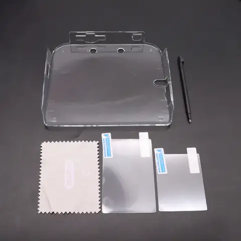 2DS केस के लिए टिकाऊ पारदर्शी प्लास्टिक सुरक्षात्मक हार्ड केस कवर शेल + एंटी डस्ट फिल्म + प्लास्टिक पेन 2DS गेमिंग के लिए 8 best sales 2ds शेल प्रतिस्थापन - №3