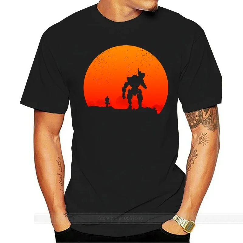 Titan Respawn Entertainment Titanfall 2, camisetas clásicas, juego de disparos al atardecer, diseñadores divertidos, camiseta de moda para el Día del Padre para hombre