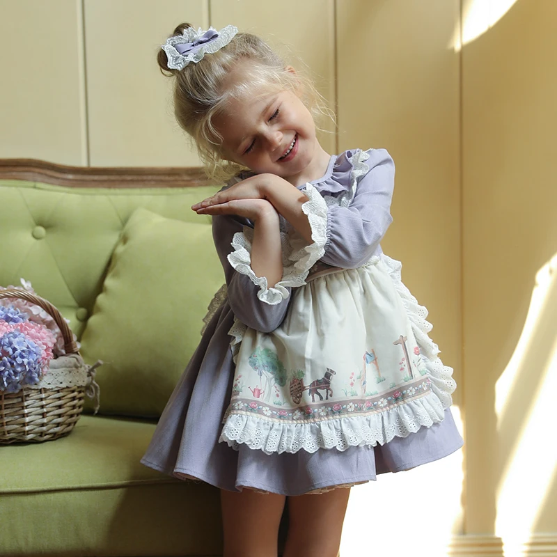 Spring Spanish Princess Dress Suit Girl Dress Court Children Lolita Dress Kids Dresses for Girls Eid Dress Toddler Girl Dresses