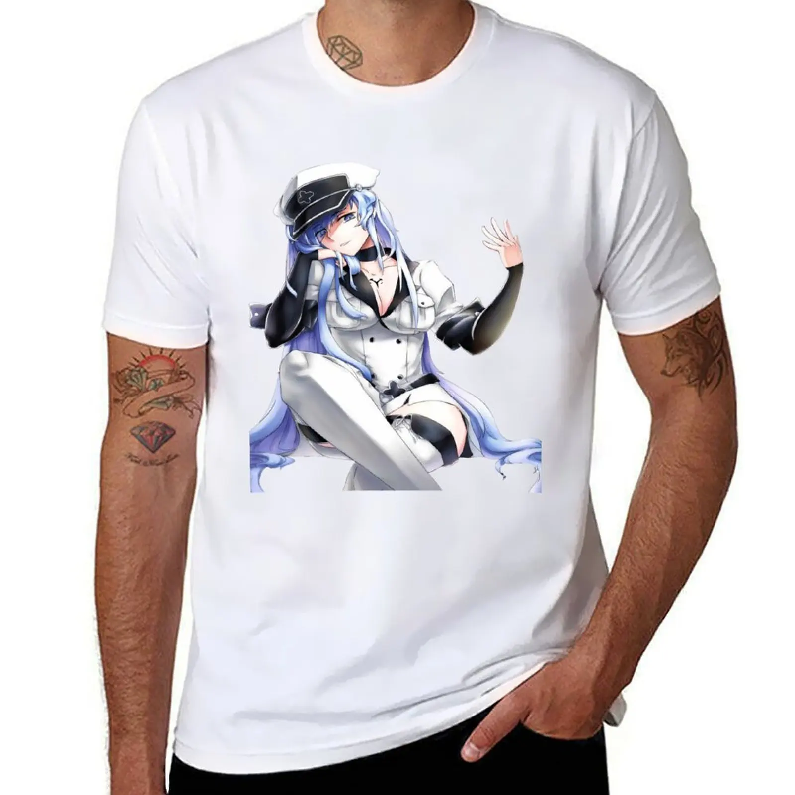 

akame ga kill esdeath art T-Shirt t shirts for man cotton funny funny t shirts cotton man t shirt luxury T-Shirt