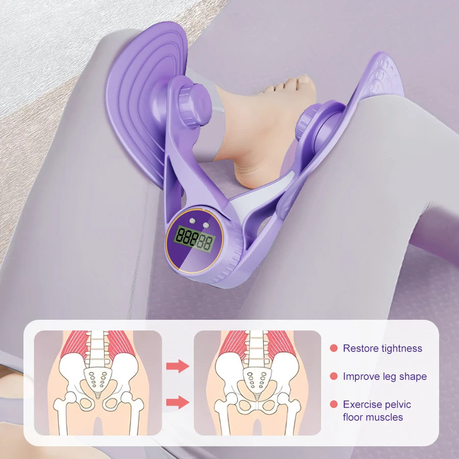 Multifunctional Leg Beauty Device Pelvic Floor Muscle Training Postpartum Repair Leg Clamp Countable Trainer Fitness Device