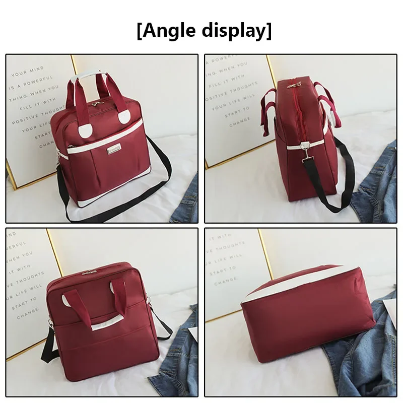 Women\'s Portable Travel Bag Luggage Bag Suitcase Handbag Large Capacity Fashion Student Crossbody Bag With Shoulder Strap