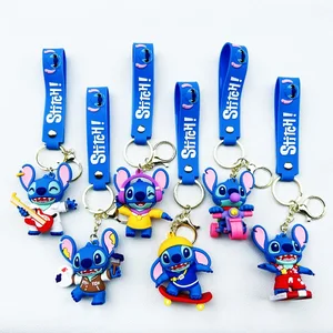 Wholesale New Anime Disney Keychain Mickey Mouse Minnie Lilo & Cartoon Point Keychain Car Pendant Children Gifts 10 Main Sales Anime Keychain - №9