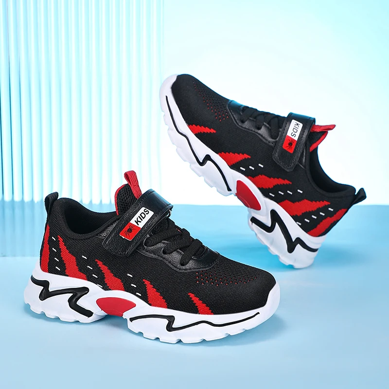 

New Kids Shoes Non-Slip Breathable Mesh Soft Sole Running Shoes Girls Boys Fashion Color Blocking Casual Comfortable Sport Shoes