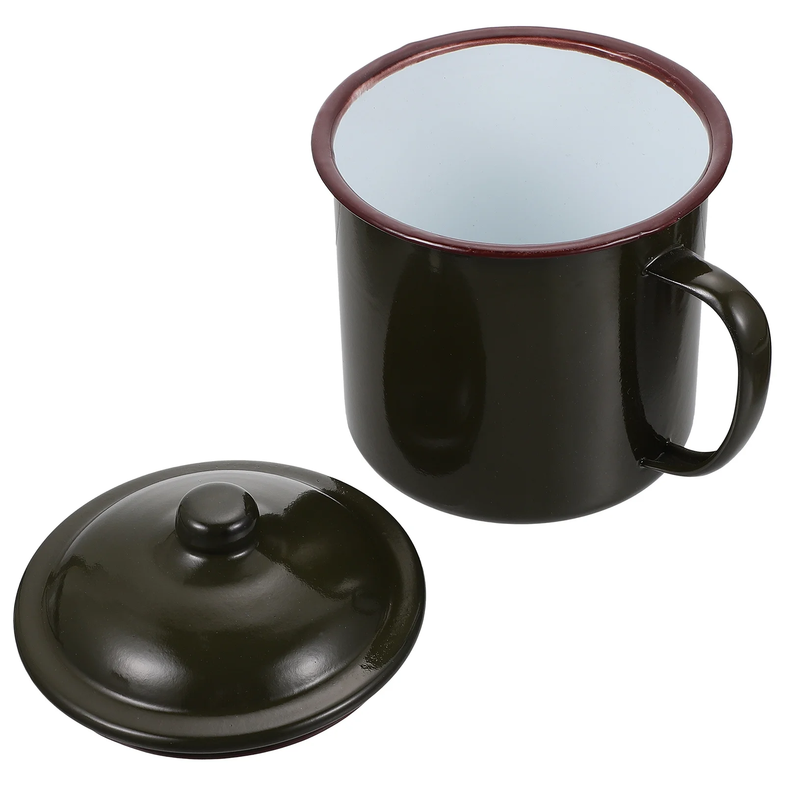 

1Pcs Unique Chinese Style Enamel Cup Creative Vintage Drinking Cup Smooth Easy Clean Tea Mug for Family Friends Gift Idea