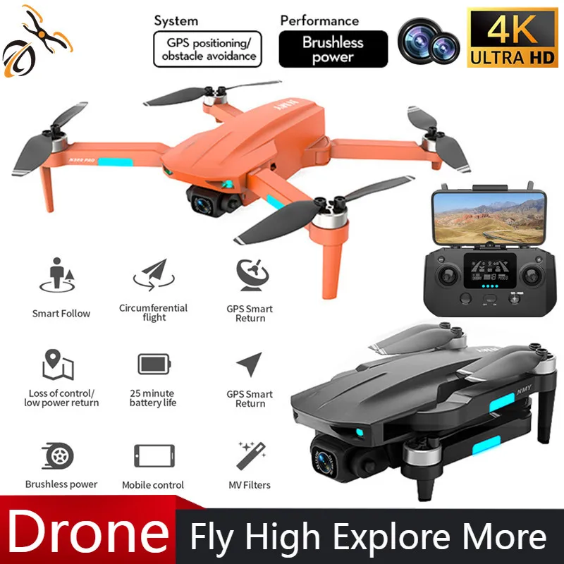 N300 Pro Drone Professional 5G GPS 4K HD Dual CameraAerial photography Brushless Foldable Quadcopter Drones Toy Birthday present