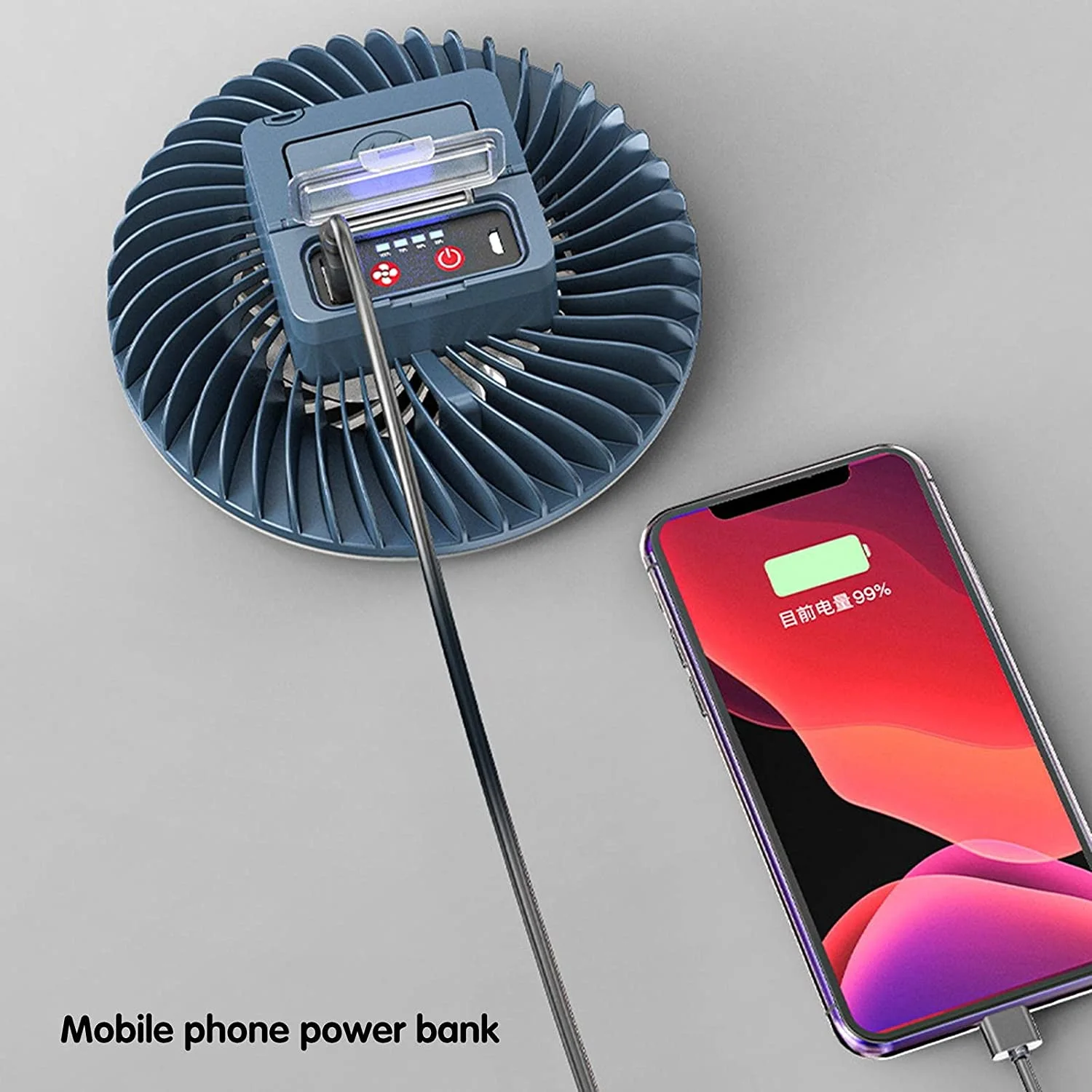 

Качественный портативный вентилятор для кемпинга со светодиодной подсветкой USB, перезаряжаемый вентилятор с батарейным питанием для аварийной помощи в автомобиле-палатки