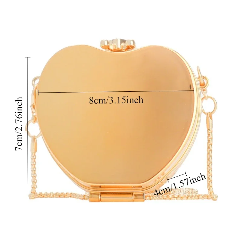 Fashion Acrylic Dinner Bags for Women Gold Silver Mouth Red Envelope Cute Headphone Bag Chain Bar Mini Shoulder Bag