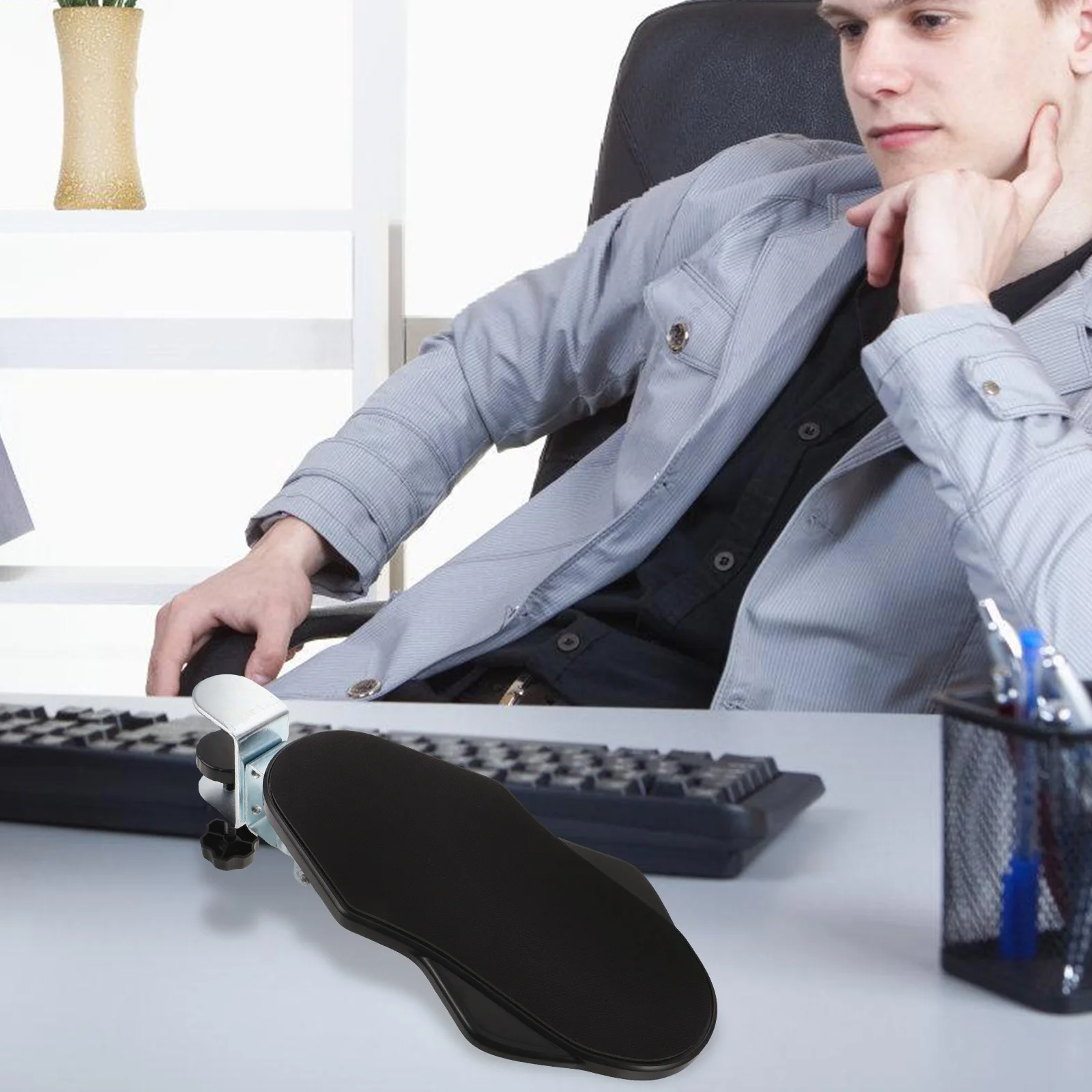 

Computer Arm Rest for Desk Ergonomic Folding Wrist Elbow Support Comfortable Desk Elbow Rest Office Gaming Wrist Holder