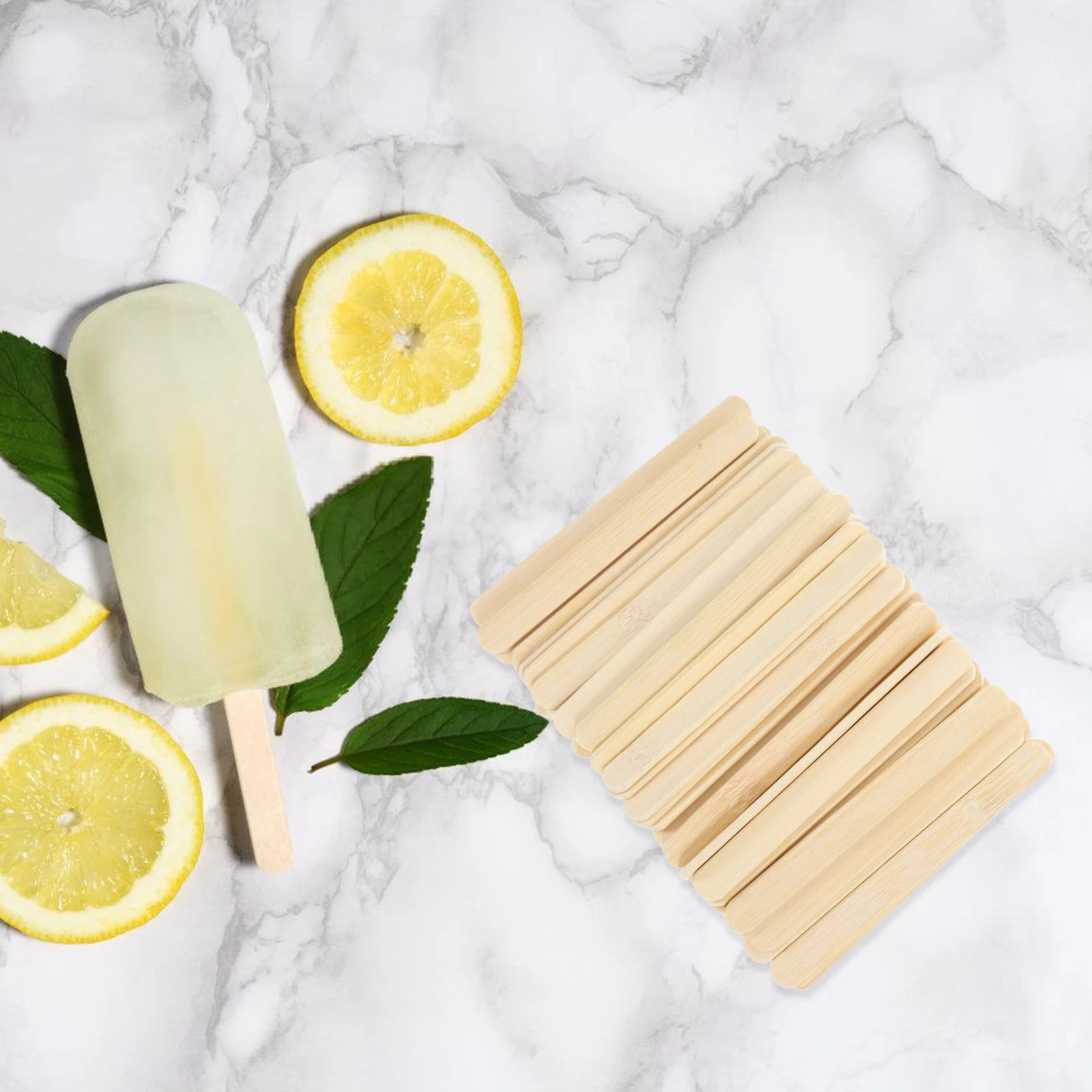 

100pcs Candy Apples Flat Wood Sticks 6 Inches For Caramel Apples Ice Cream Treats Crafting Supplies Wooden Skewers Party Diy