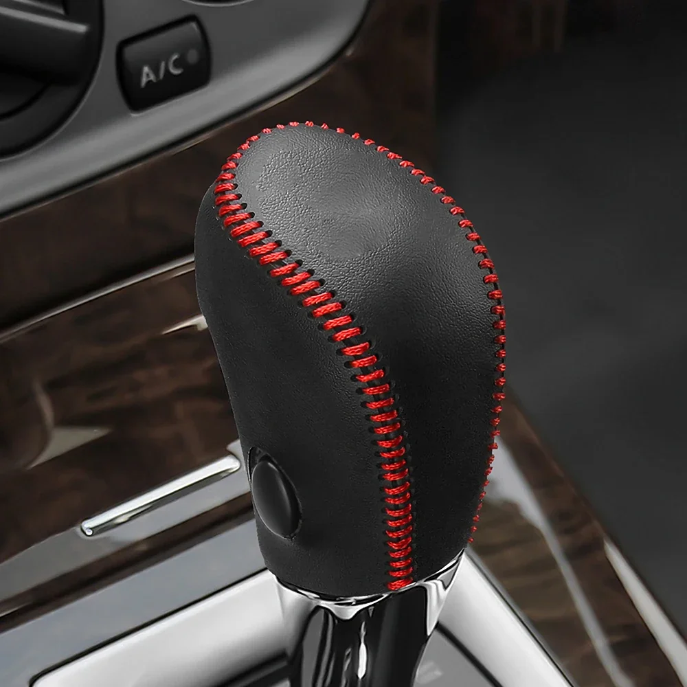 

LHD Leather Car AT Gear Shift Knob Cover Gear Collars for Nissan Teana Altima 2013 - 2018 Bluebird 2015 - 2018 Accessories