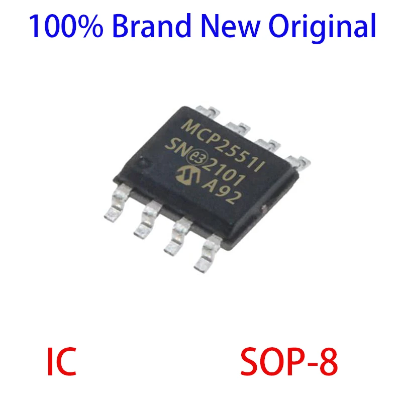 

5pcs MCP2551-I/SN MCP MCP2551 MCP2551-I IC CAN transceiver driver SOP-8 100% Brand New Original