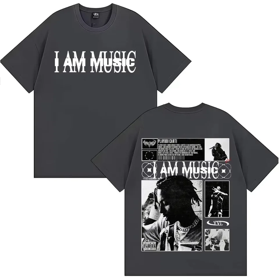 Rapper Playboi Carti I AM MUSIC Album Logo T Shirts for Men Women