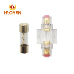 【1Set】Car power amplifier subsonic fuse tube seat 10A-100A high power modification power line seat box car audio