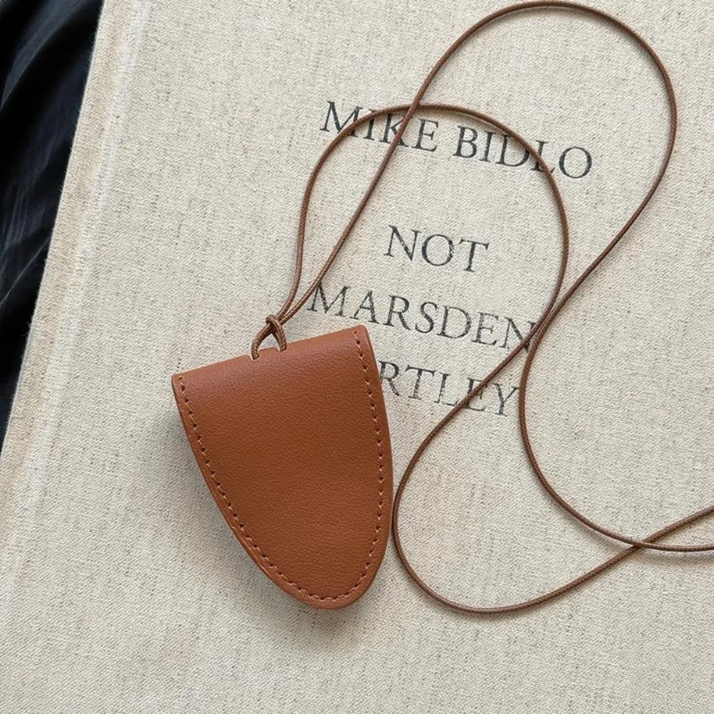Unisex Leather Eyeglasses Storage Bag Pendant Durable Multifunction Glasses Clip Storage Hanging Rope Simple Sunglasses Clip