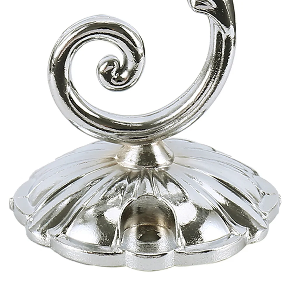 2pcs Curtain Holdbacks Wall Mounted Drapery Tiebacks Metal Crystal Curtain Hanging Hook Decorative - view 3