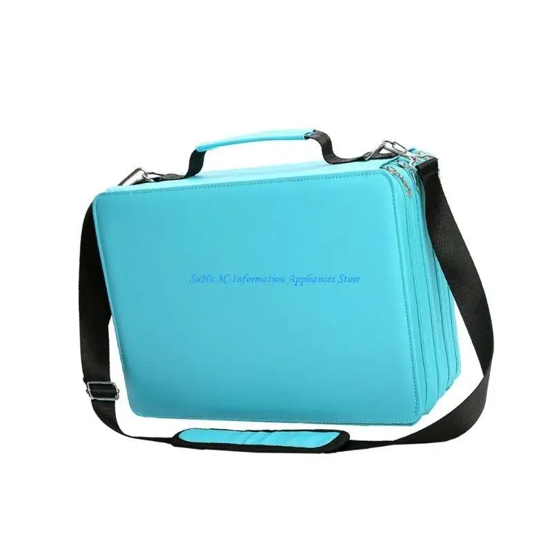 

Permanent Paint Marker Sketch Markers Storage Bag 224 Slots Large Capacity Marker Case with Shoulder Strap, Multilayer