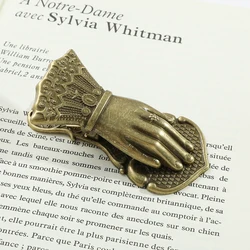 1pc Vintage Metal Bookmarks Bronze Lucky Hand Book Clip Book Fans Ladies Gifts Men Girls Collectibles Birthday Gifts