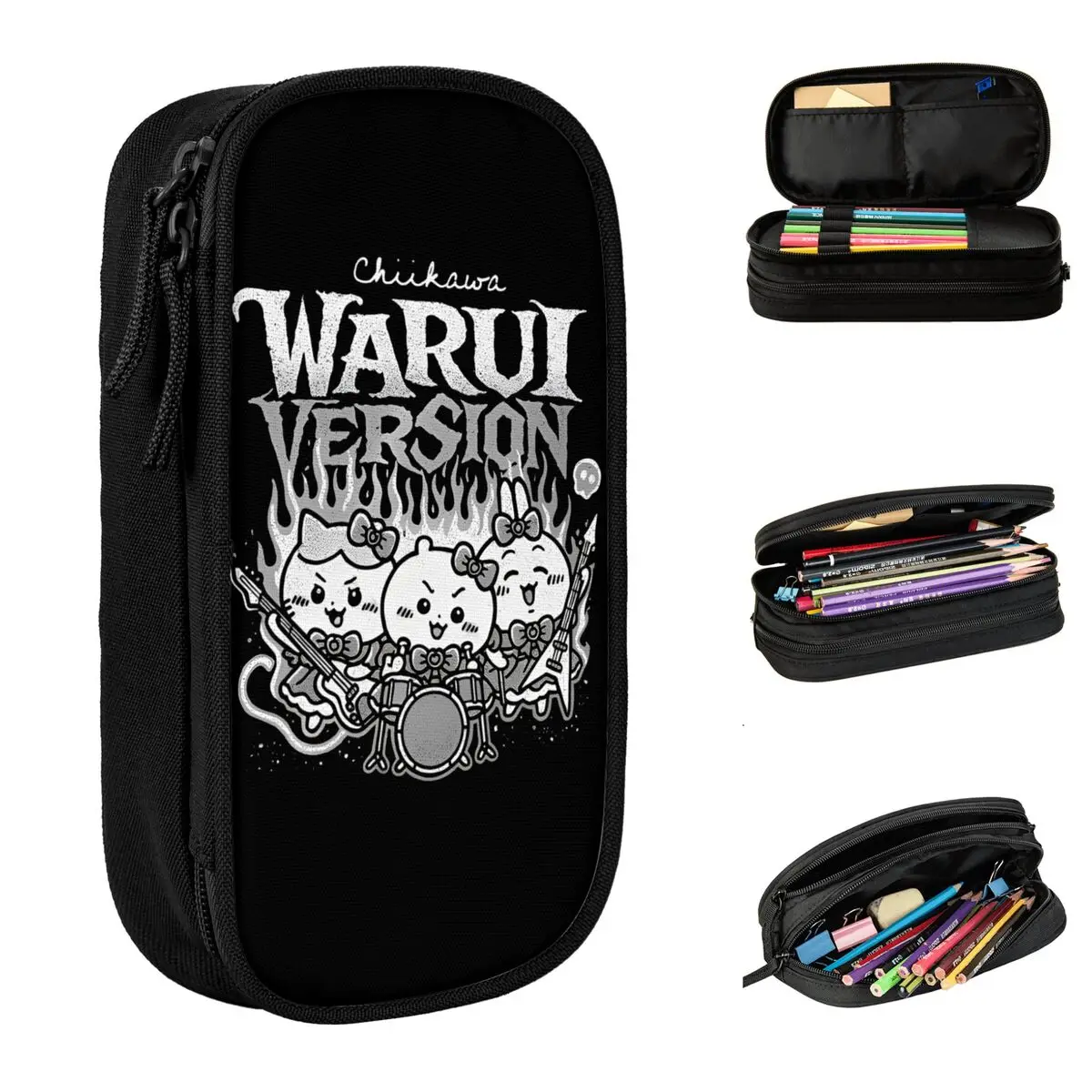 

Cute Heavy Metal Chiikawa Usagi Hachiware Gift Pencil Cases for Kids Pencilcases for Girl Boy Pen Bags For Students School