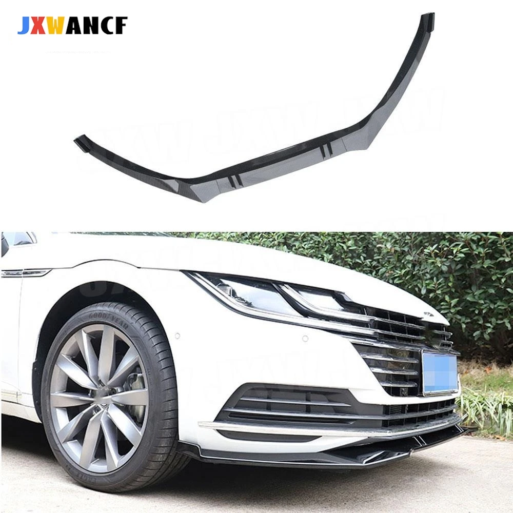 

JXWANCF 3PCS/Set Front Bumper Lip Spoiler For Volkswagen VW CC 2019 2020 ABS Black Head Chin Shovel Protector