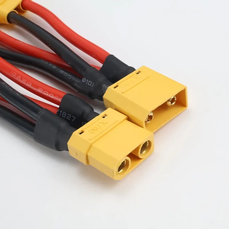 XT90 3-Wege-Y-Splitter, paralleler Batterieanschluss, männlich/weiblich, Kabel, Dual-Verlängerung, 10 AWG, Silikondraht für Batterieladegerät, Motor – Detail 7