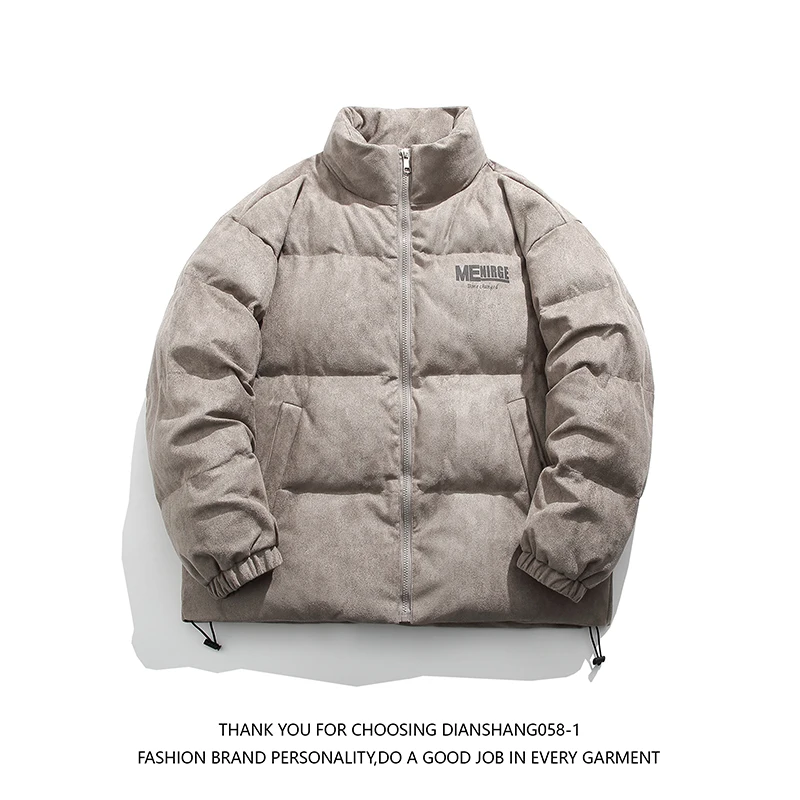 

Vintage Quality Men Parkas Jackets Casual Thicken Comfortable Cotton Coats Outdoor Windproof Male Clothing Winter Warm All-match