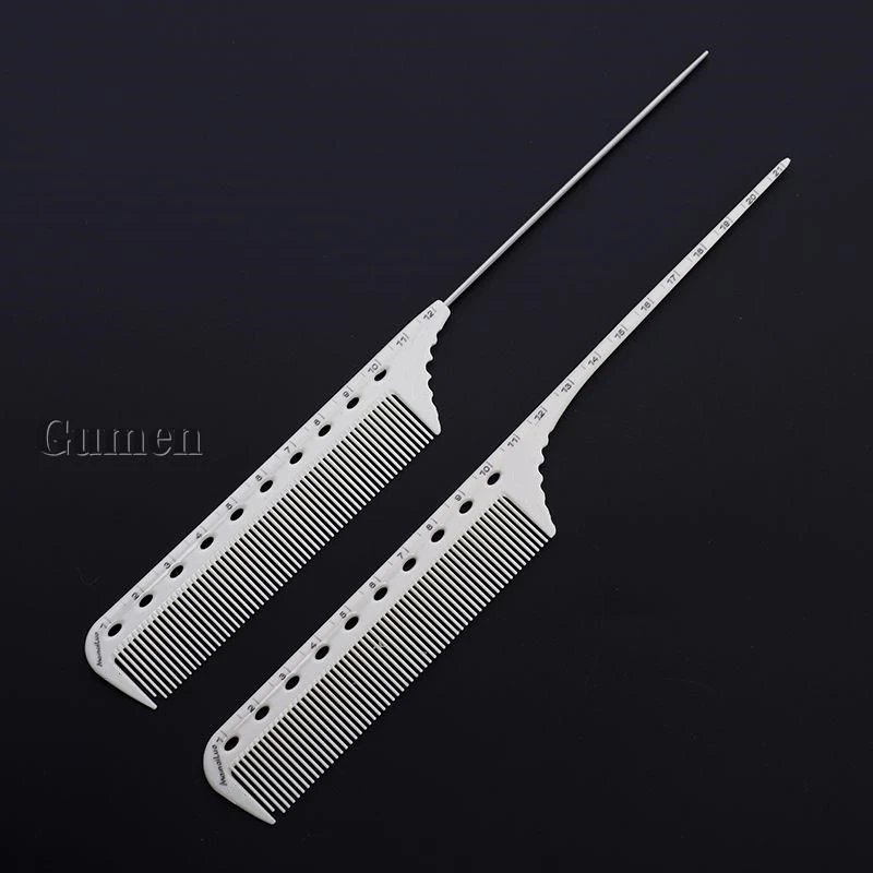 Japanese Double-sided Laser Scale Hair Comb Hairdressing Anti-static Hair Cutting Comb Salon Haircut Non-slip Handle G0302
