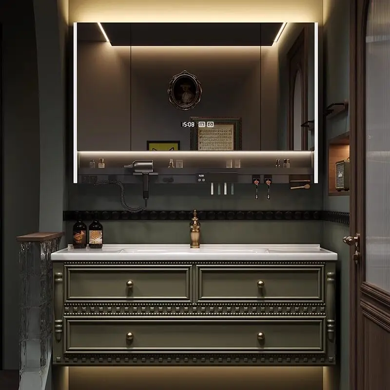 Rustic Display Bathroom Storage Cabinet Drawers Luxury Home Bathroom Storage Cabinet Hotel Modern Meuble De Rangement Furniture
