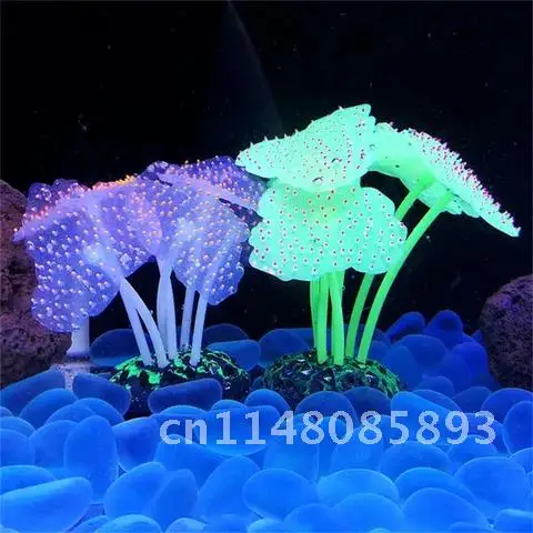 

Plant Aquarium Equipment High Simulation Luminous Sea Anemone Fish Tank Decoration Artificial Fishing Accessories