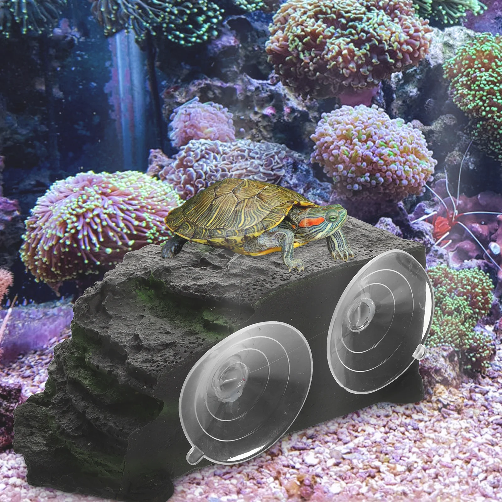 

Extra Large Turtle Basking Platform Aquarium Decoration Lifelike Rocks for Turtle Tank Accessories Reptile Tank for Turtles