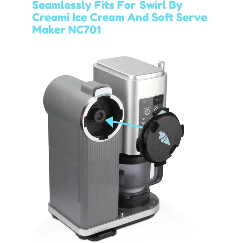 ABZA-닌자 NC701 아이스크림 메이커용 방진 씰 뚜껑 설치 및 제거가 용이함 2개