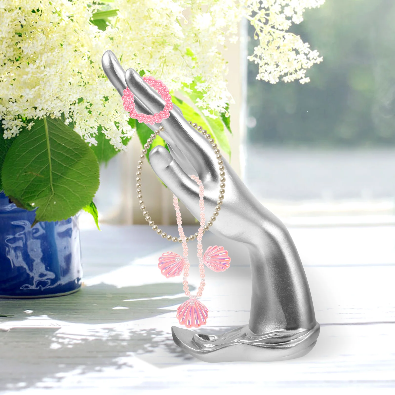 

Creative Jewelry Display Stand Hand Ring Holder Desktop Organizer Decorative Necklace Stand Compact Bracelet Holder Store