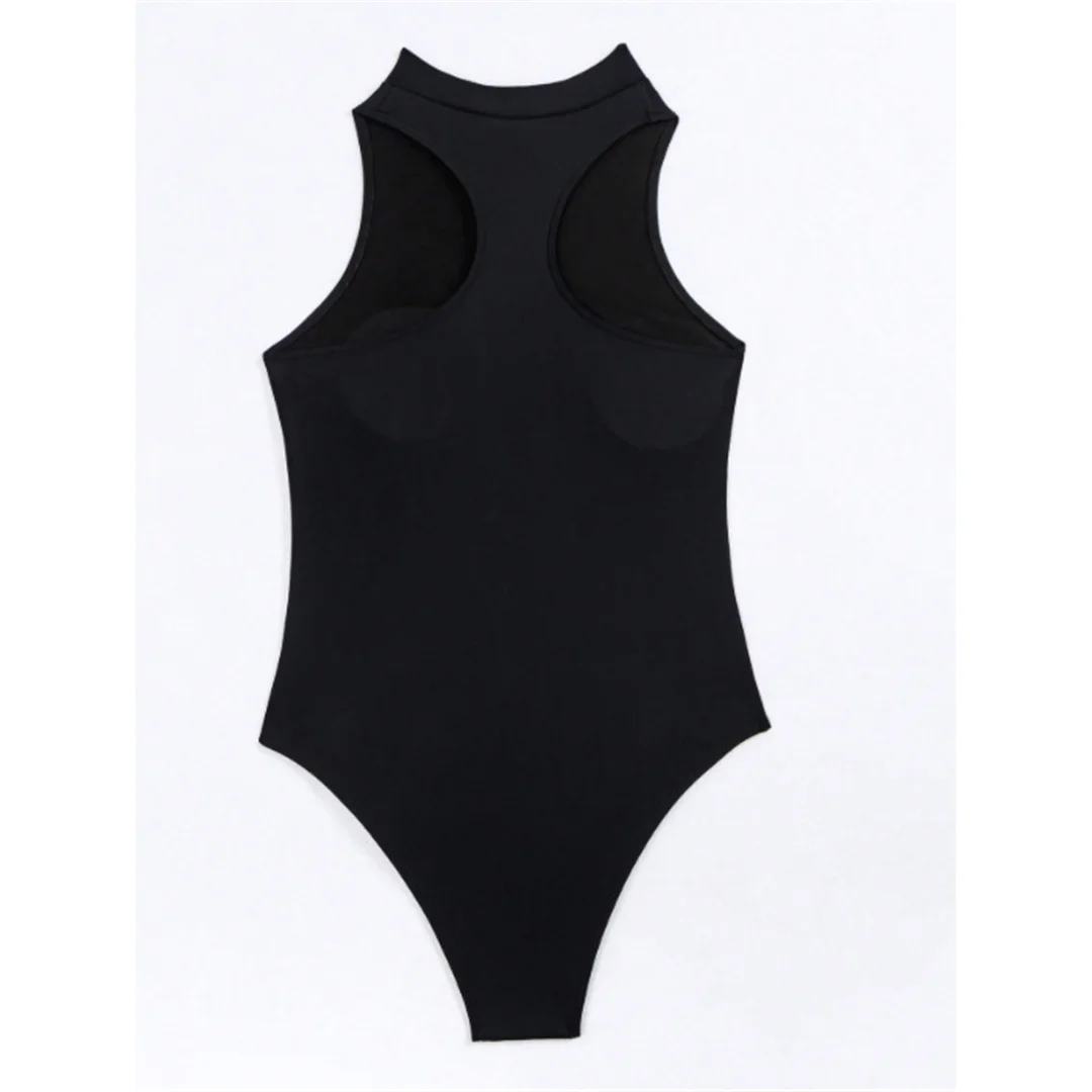 XS - XL, mit Reißverschluss, hoch geschnittene Beine, einteiliger Badeanzug, Damen-Badebekleidung, Damen-Monokini, gepolsterter Badeanzug, Badebekleidung, Badeanzug, Sommer, V7880 – Detail 9