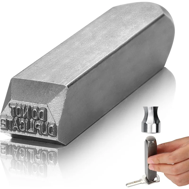 Ferramenta de perfuração de aço PORK selos de metal de 1/16 polegadas para chave para chave não duplicar carimbo artesanato de couro