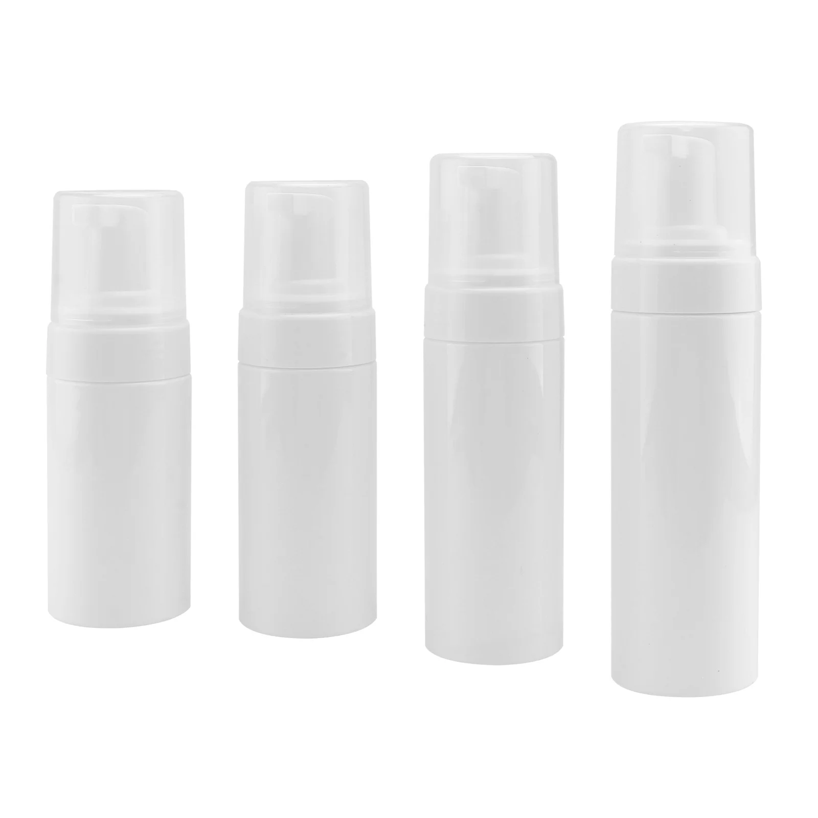 

4Pcs Foam Pump Bottles Reusable Leakproof Travel Dispenser Containers Various Sizes Travel Shampoo Lotion Conditioner