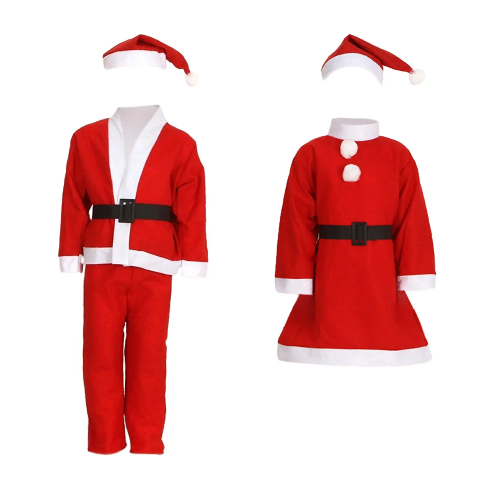 

Children Santa Claus Costume Fancy Dress Christmas Santa Costume Clothes Xmas Outfit for New Year Festive Masquerade Photo Props