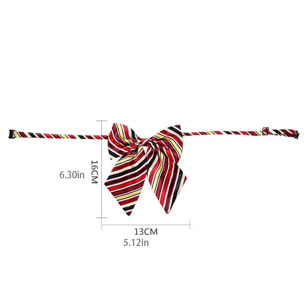 Elegant JK Stripe Bowknot Neckties Dots Bowtie For Women Girl Neck Ties School Student Bowtie Uniform Bowties Shirt Accessory