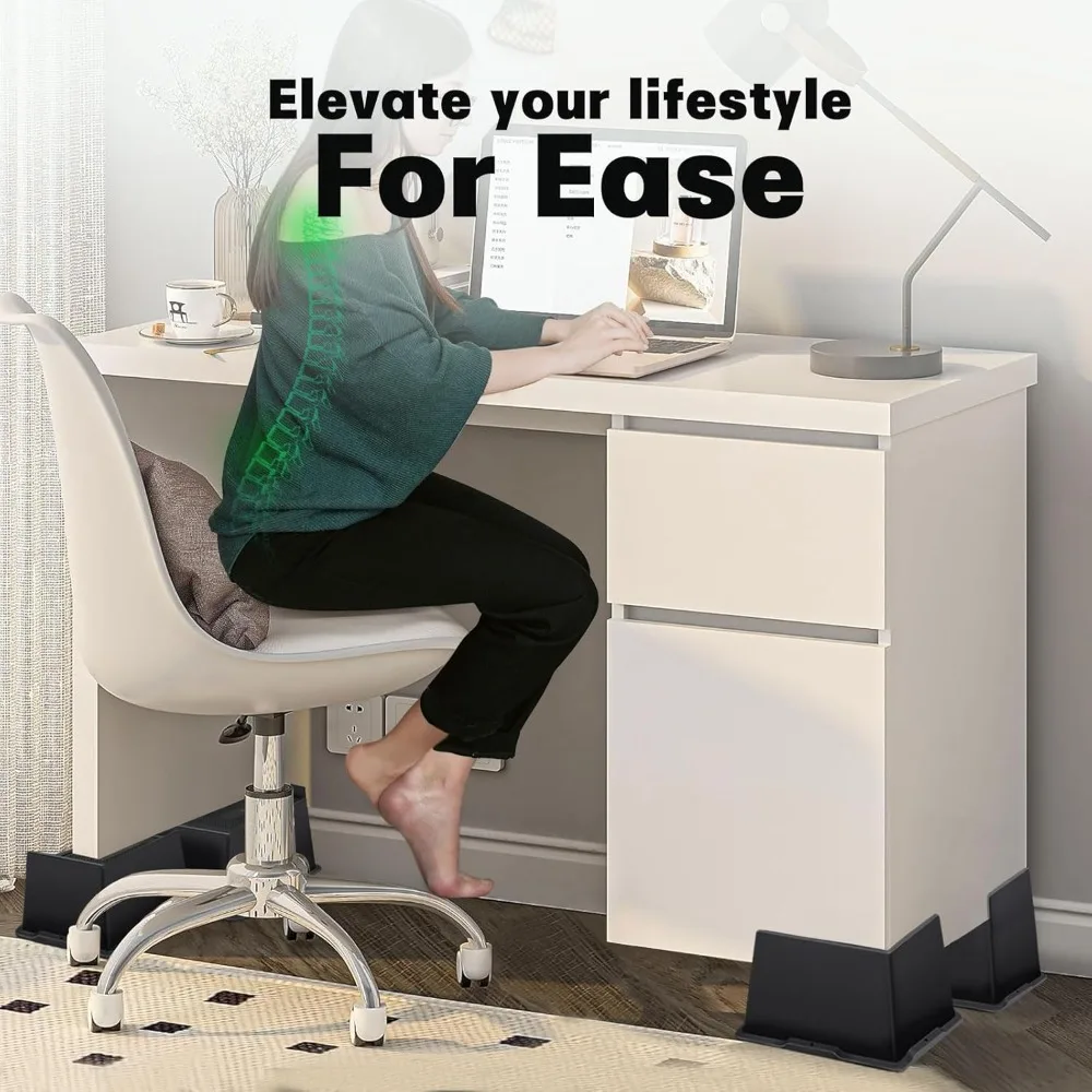 Bed Risers 6 Inch Heavy Duty,Oversized Couch Risers, Extra Wide Furniture Risers for Sofa Table Desk Headboard Chair Lifting,Rec