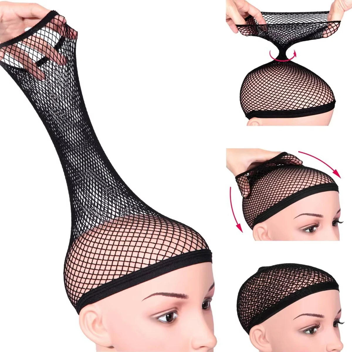 

Mesh Wig Caps For Women Elastic Open End Wig Cap For Long And Short Hair Exquisite Elastic Edge Delicate Grid