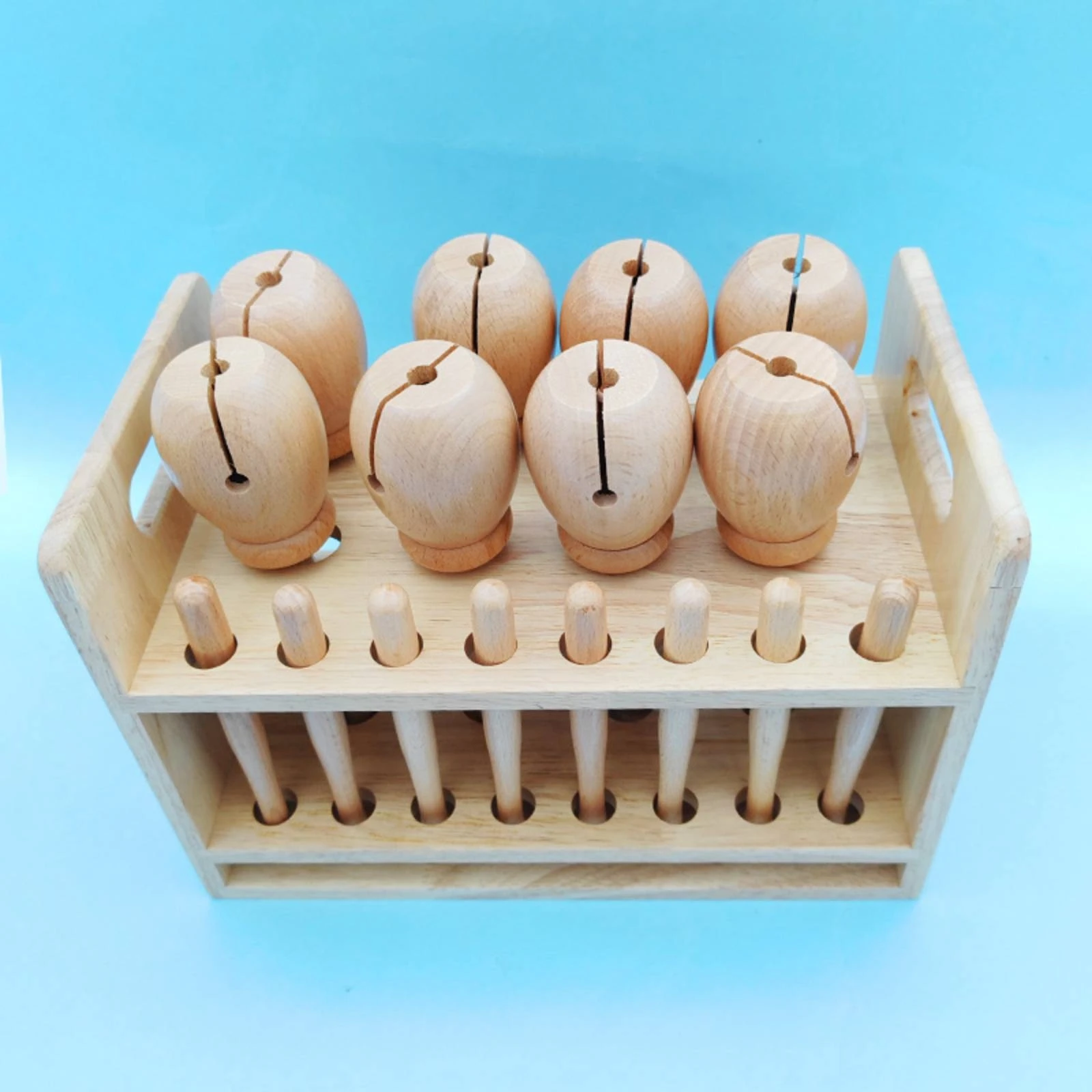 Wooden Bangzi Clappers with Storage Box Natural Percussion Percussion Instrument Wooden Percussion Instrument Portable
