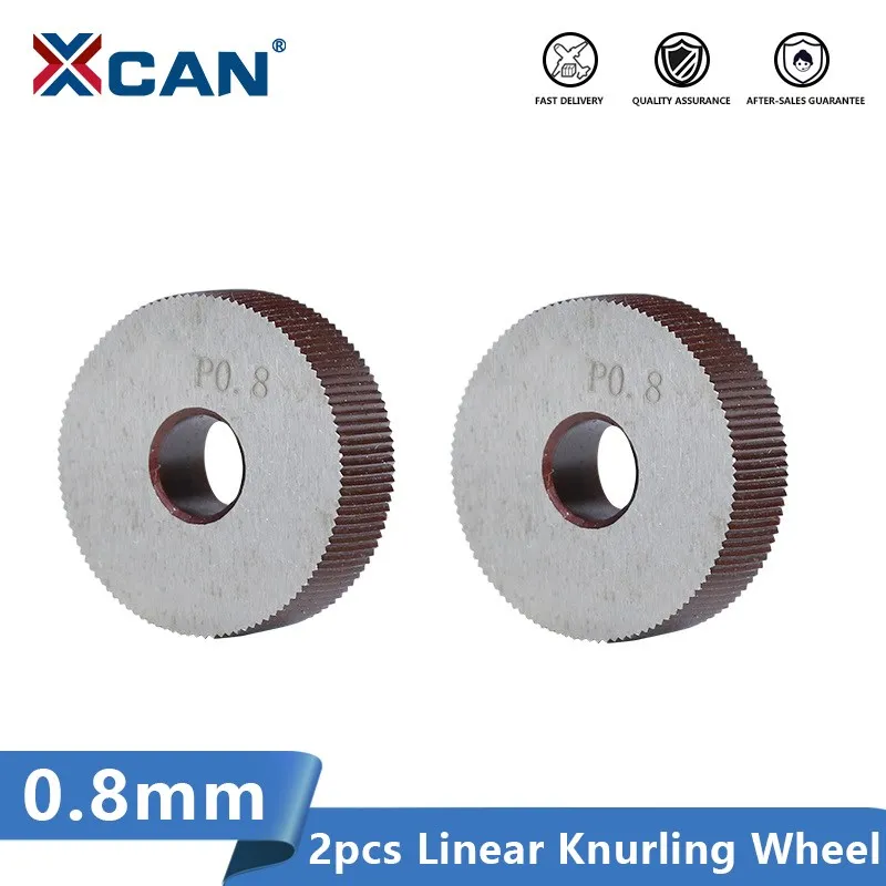 

XCAN Single Wheel Straight Linear Knurling Tool Pitch 0.8mm Lathe Knurling Tools Diameter 28mm Lathe Wheel Knurling Tools 2pcs