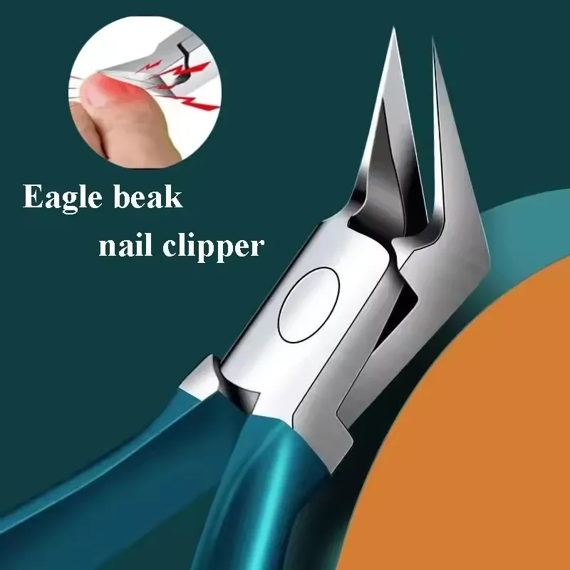 Toenail Clipper Straight Blade for Ingrown Thick Nails Stainless Steel and Sharp Pointed Tip Ingrown Nail Clipper Pedicure Tool