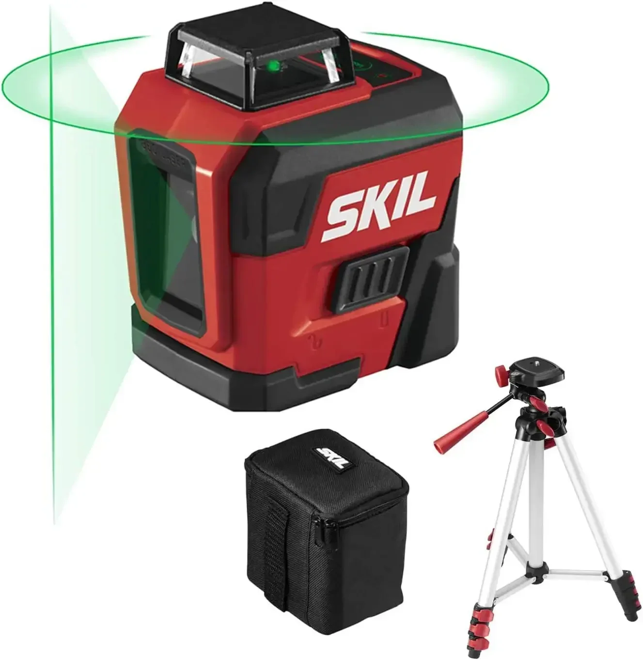 100ft Self-Leveling Green Cross Line Laser with Rechargeable Battery, Tripod & Bag，construction tools,laser measuring tool