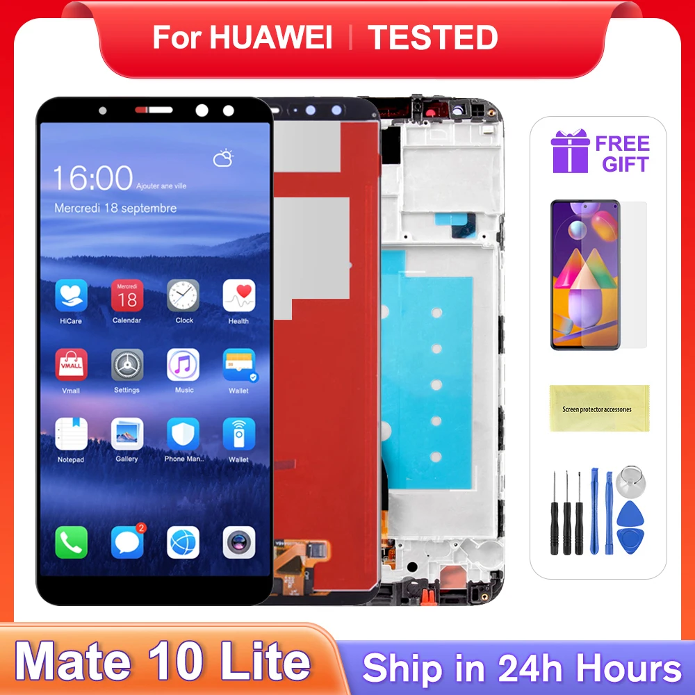 For HUAWEI 5.9\'\'Mate 10 Lite For  Nova 2i RNE-L21 L22 L01 L02 LCD Display Touch Screen Digitizer Assembly Replacement