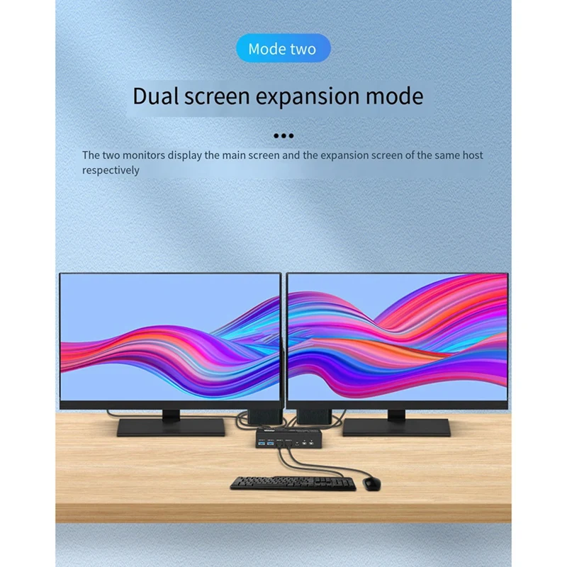 キーボードとマウス用のUSBスイッチ,2台のモニター,8k,60hz,dp,互換性,2台のコンピューター,簡単なインストール,EUプラグ,3.0 kkm