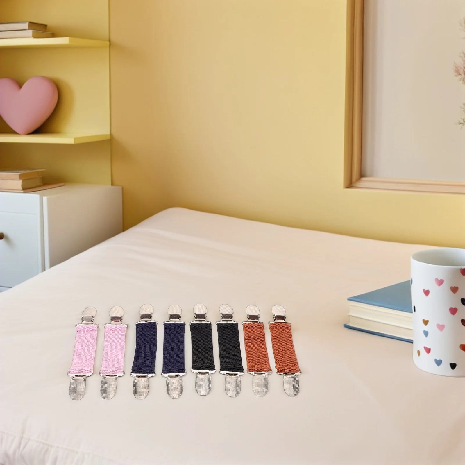 

8pcs Children Mitten Clips Anti-Slip Elastic Strap For Kids Winter Gloves Hat Attachment Multifunctional Metal Fastener Clothing