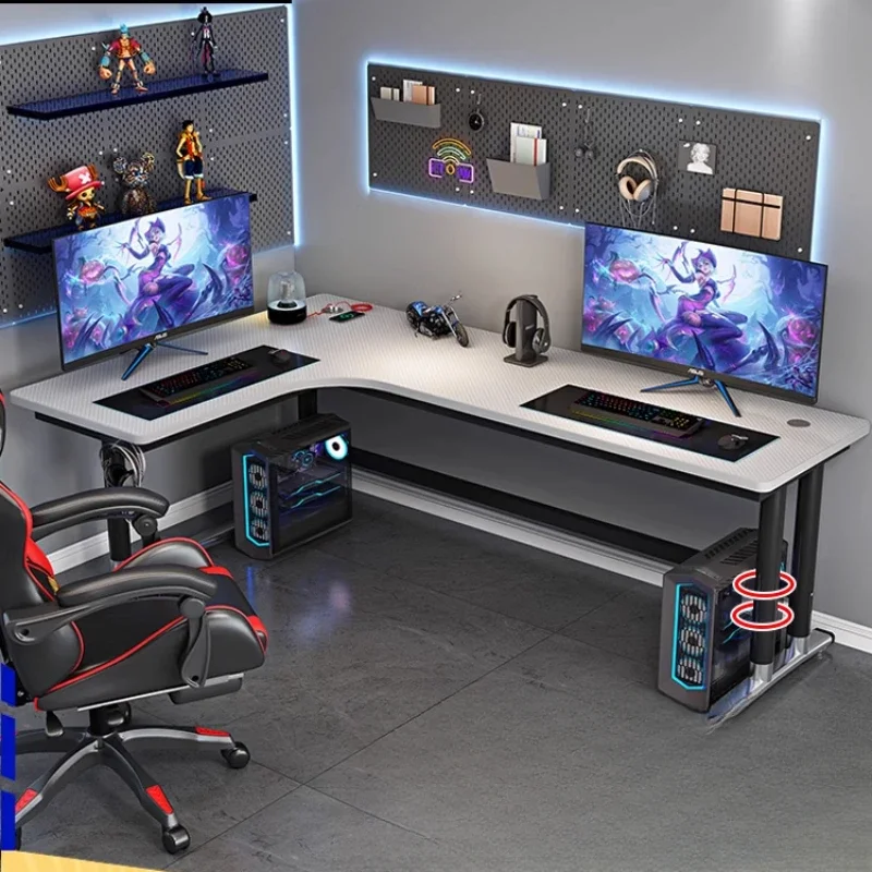 Corner gaming table, desktop home desk, modern minimalist writing desk