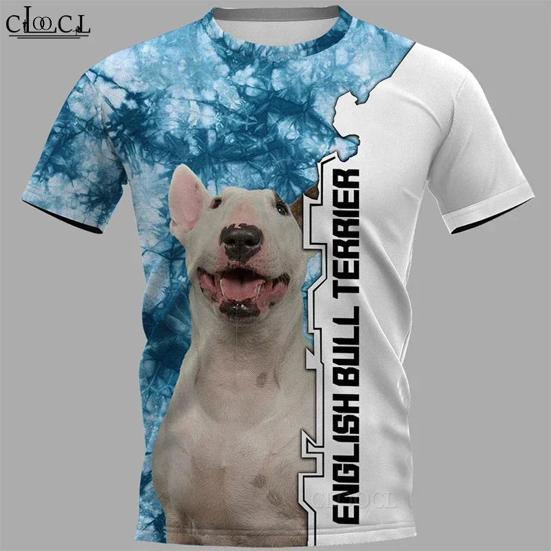 

2024 HX English Bull Terrier Unisex T-Shirt Men Streetwear 3D Print Harajuku Short Sleeve Casual Hip Hop Pullover Drop Shipping