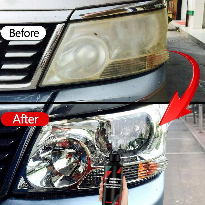 Car Light Restorative Liquid Removing Oxidation Dirt Portable Headlight Repair Polish Liquid For Car Headlight Restoration