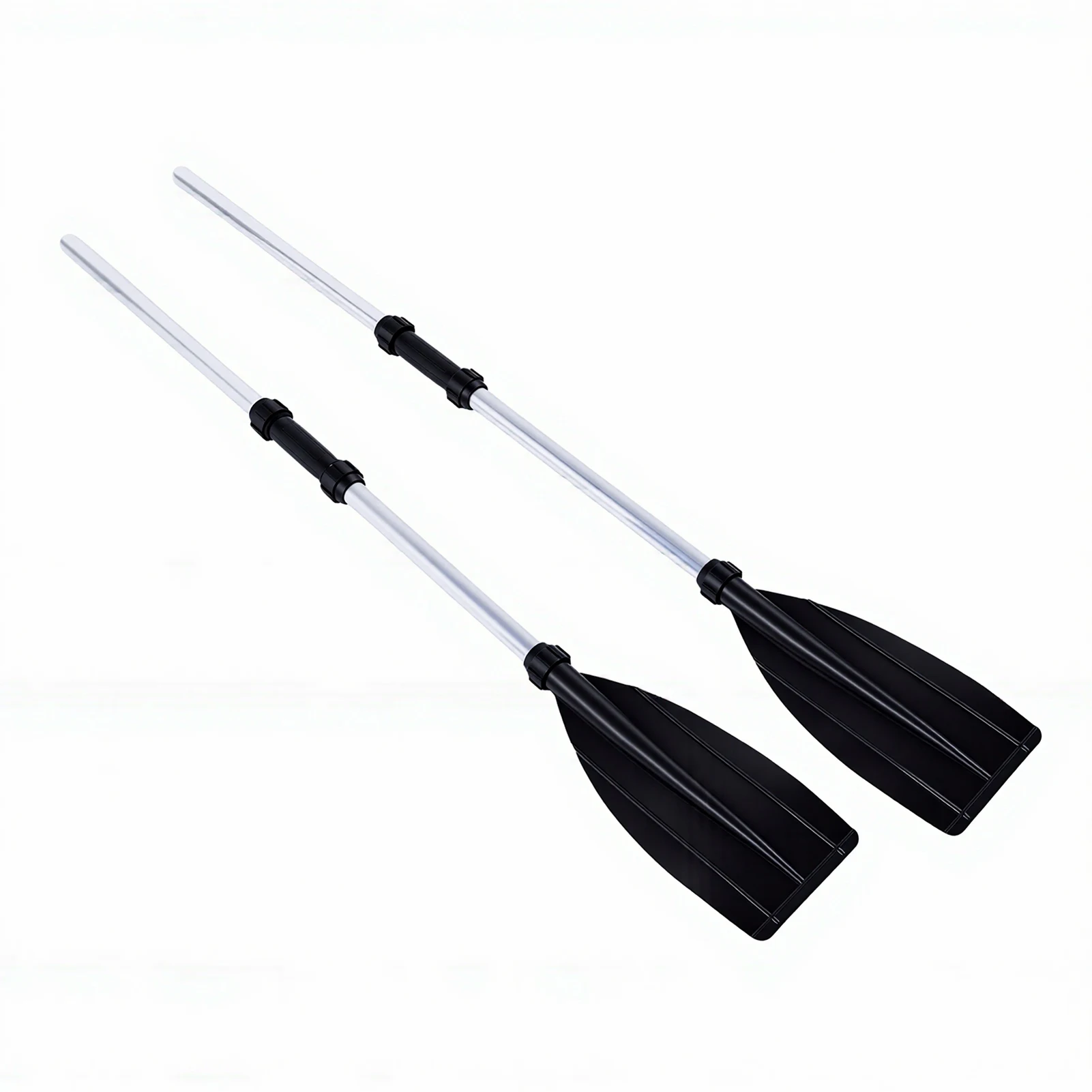 2pcs Boat Paddles Canoe Oar Convertible High Toughness Aluminum Alloy Kayak Paddle for Boat Canoes Detachable Boat Paddles